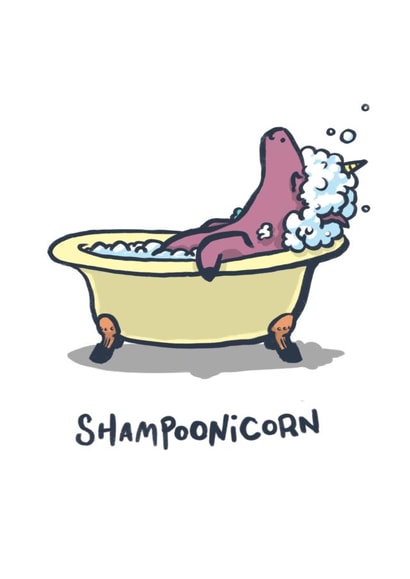 Shampoo unicorn created by Toonicorns