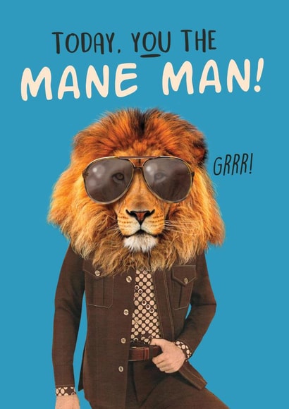 Mane man card - Birthday & Father's Day created by Pink wink
