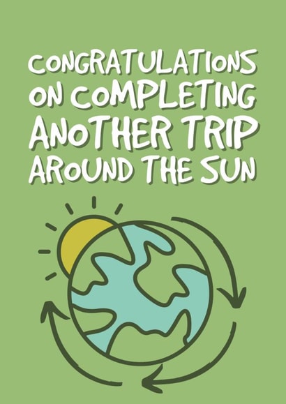 Birthday Card - 365 days around the sun - happy birthday - For your loved ones created by @EmilySwallow