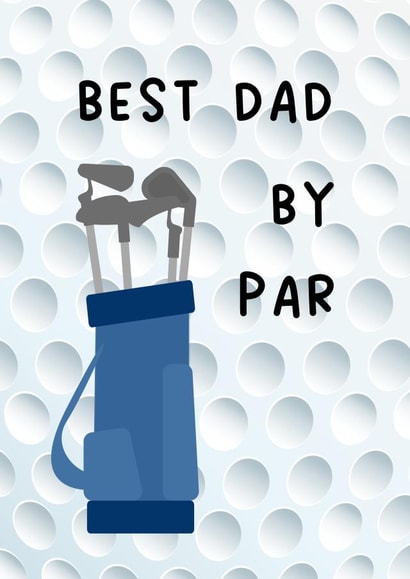 Best Dad Golf Father's Day or Birthday Card created by Betty & Nell