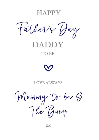 Happy Fathers Day from Mummy to Be & The Bump created by QuaintlyKate