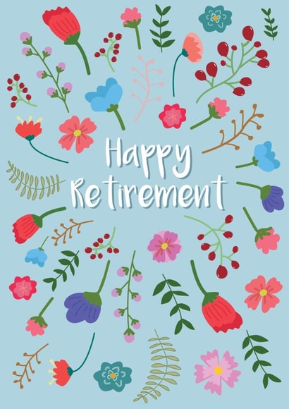 Happy Retirement - Floral Retirement Card 1001 created by @Laura Lonsdale Designs