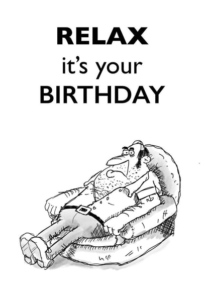 A relaxing birthday card created by Scribbly Diddly