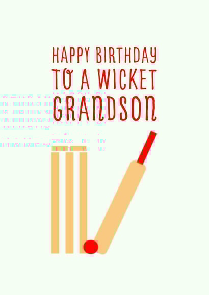 Cricket Grandson Birthday Card created by PEA GREEN PRINTS