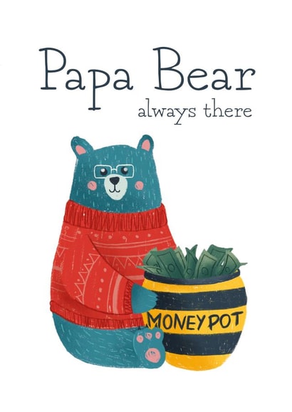 Papa Bear always there Father's Day Card created by AJ Creations