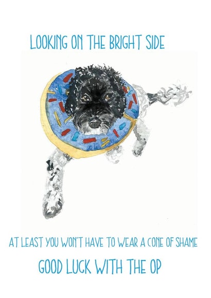 Cone of Shame! Card created by Sarah Maddox