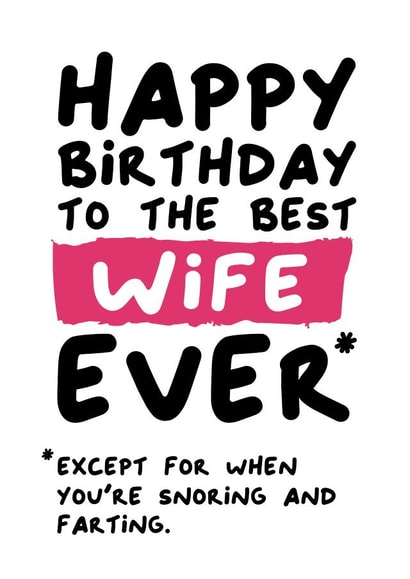 Cheeky Best Wife Birthday Card created by Waffle & Faff