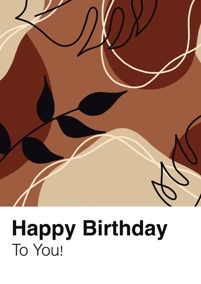 Neutral Aesthetic Boho Birthday Card created by Beth Hall Art