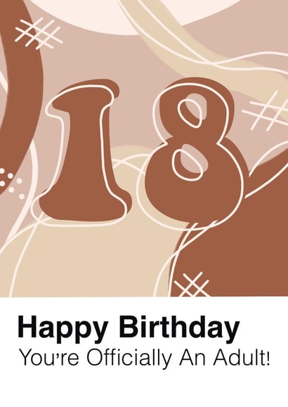 Aesthetic Boho 18th Birthday Card created by Beth Hall Art