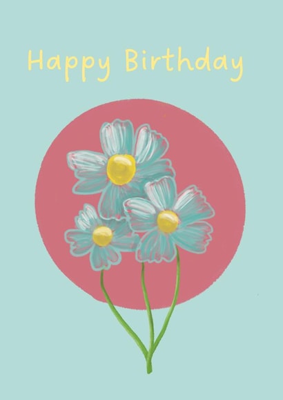 Blue Pansy Flower Birthday Card created by Kylie Heard