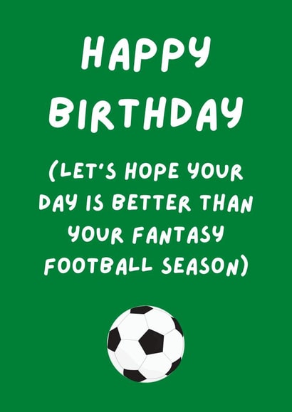 Birthday Fantasy Football Card created by Natalie Cass