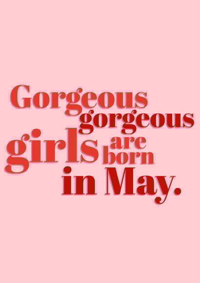 Classic Birthday Card - For Her - Gorgeous created by @EmilySwallow