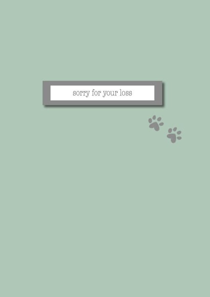 Sympathy card for the loss of a pet created by EJF Illustration