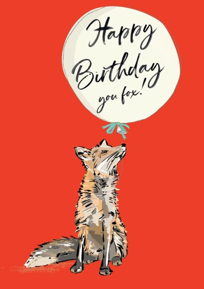 Happy Birthday You Fox Birthday Card created by Natalie Ryan