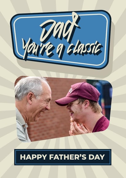 Classic car Father's Day Personalised Photo Card 22044 created by Rosewood Design
