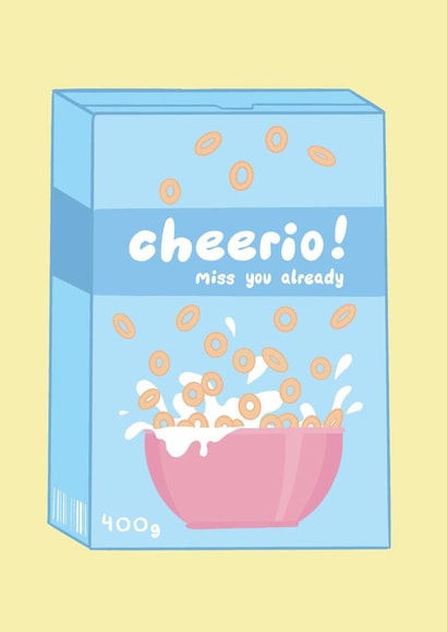 Cute Cheerio Cereal New Job Leaving Card created by Lucy Maggie Designs