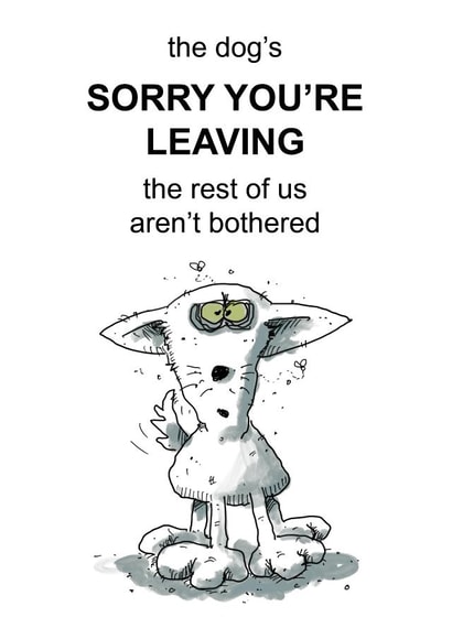 A leaving card with a difference created by Scribbly Diddly