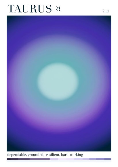 Taurus Aura Card created by Amelia Katharine