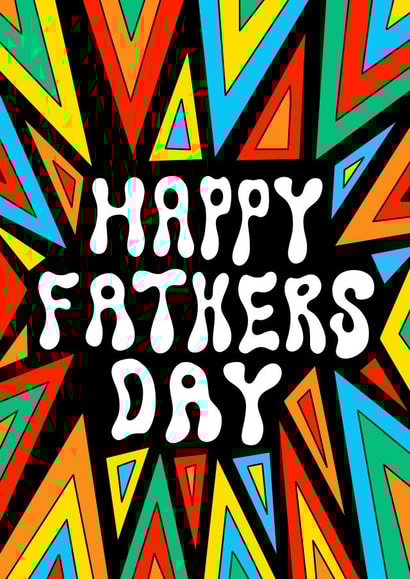 Classic Fathers Day Card - Psychedelic - Geometric - Happy Fathers Day created by Ailish Beadle