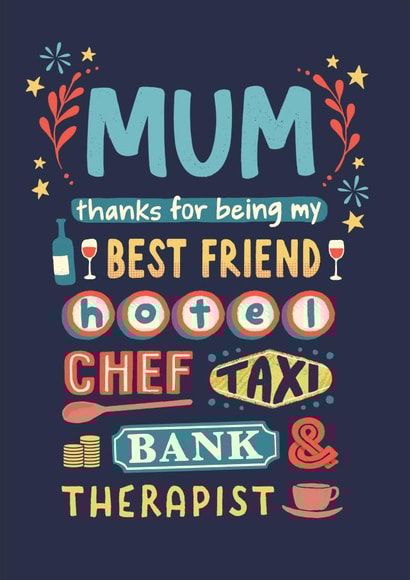 Thanks Mum for... everything created by Jon Hall Design