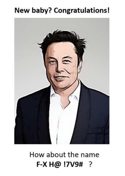 Elon says congrats on the new arrival! created by Al Bevan