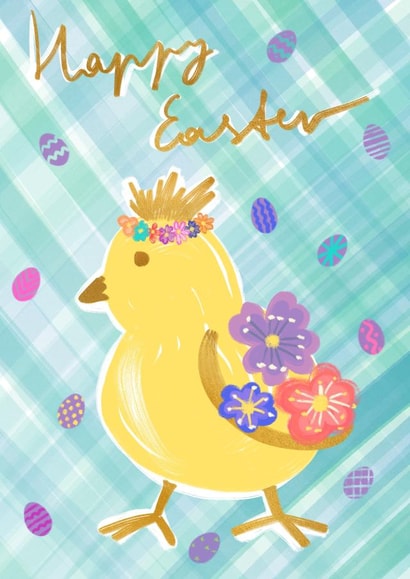 Cute Happy Easter Chick Card created by Liubov Volcovscaia
