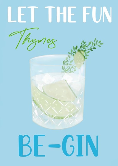 Let the fun thyme begin card created by Sarah Stephenson