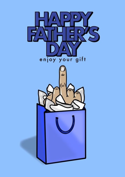 Fathers Day - Middle Finger Gift Bag Card created by fyou cards