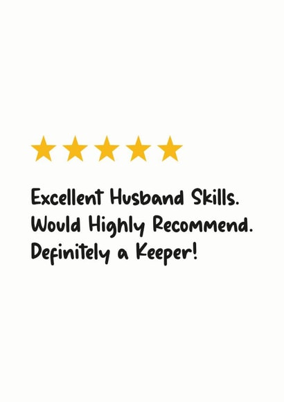 Husband Review Card created by Twisted Haggis