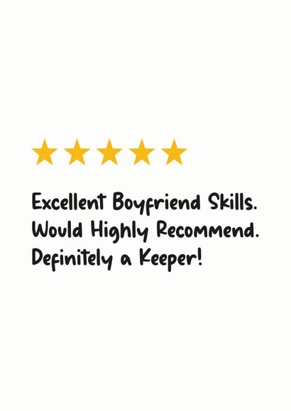 Boyfriend Review Card created by Twisted Haggis