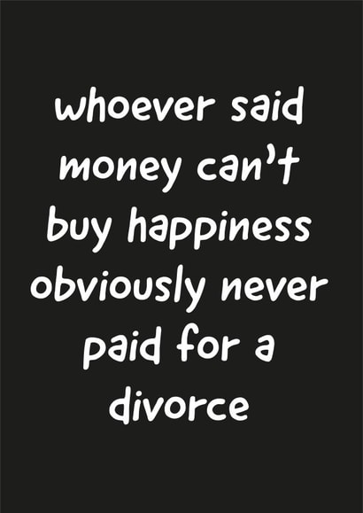 Divorce separation card created by Daisy Jo Design