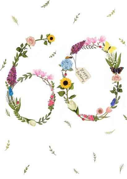 60th birthday 1001 created by Love Lucy Illustration