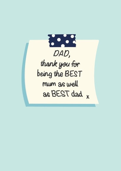 Best Dad | Best Mum | Single Dad | Father's Day Greetings Card created by @TheGrafixCat