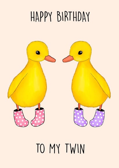 Happy Birthday to my twin card created by Poppy & Mabel