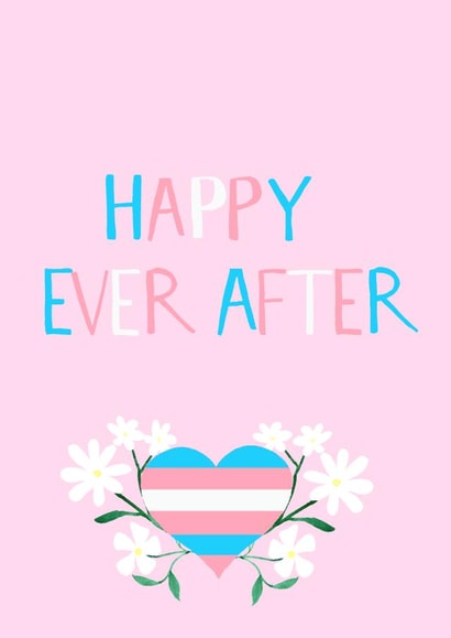 Transgender wedding day card created by Naughty Nice