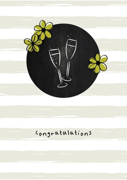 Congratulations champagne card created by Nutmeg Studio