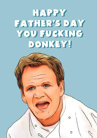 Gordon Ramsay Father’s Day card. created by Swish & Scribble