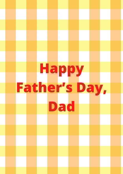 Gingham Father’s Day card created by Proper job studio