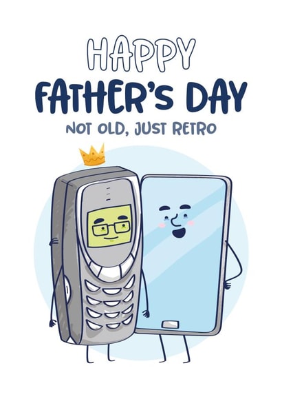 Father's Day card for a retro Dad, Father. created by Superlush Cards