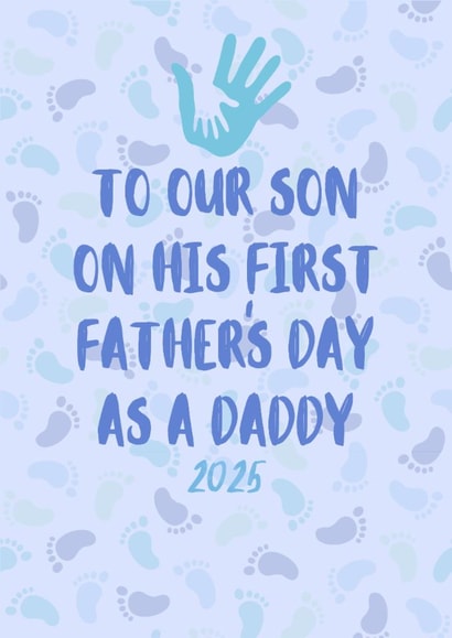 Cute Fathers Day Card - Son On His First Father's Day created by Parsy Designs