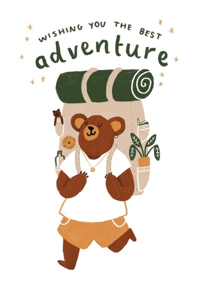 Wishing You The Best Adventure Bear Card created by Jennifer Mae Spooner