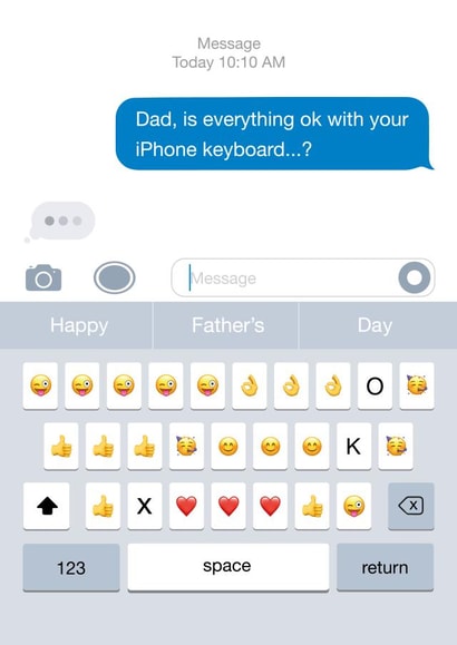 Dad iPhone Keyboard Emoji Father's Day Card created by Cards from Designers