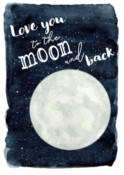 Love you to the moon and back created by Of petals and sepals