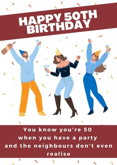 Funny 50th Birthday Card 1018 created by SIMO 08