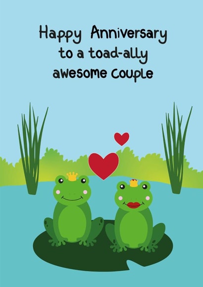 Happy Anniversary to a toad-ally awesome couple created by Holly Tillier