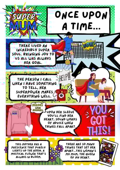 Super Mum - Comic Birthday Card created by Your Once Upon A Time