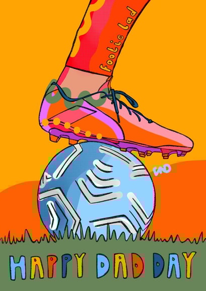 Football Dad Fathers day card created by Freya Niamh Design