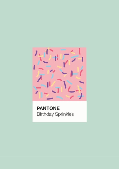 Pantone birthday sprinkles created by Jamie Lindsay