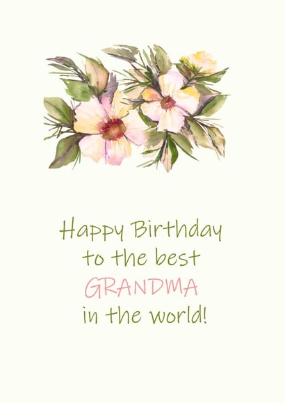 Best Grandma floral birthday card created by preeta varkey