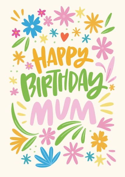 Happy birthday mum (with spring flowers) created by Natalia Gonzalez